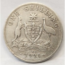 AUSTRALIA 1921 . ONE 1 SHILLING . STAR